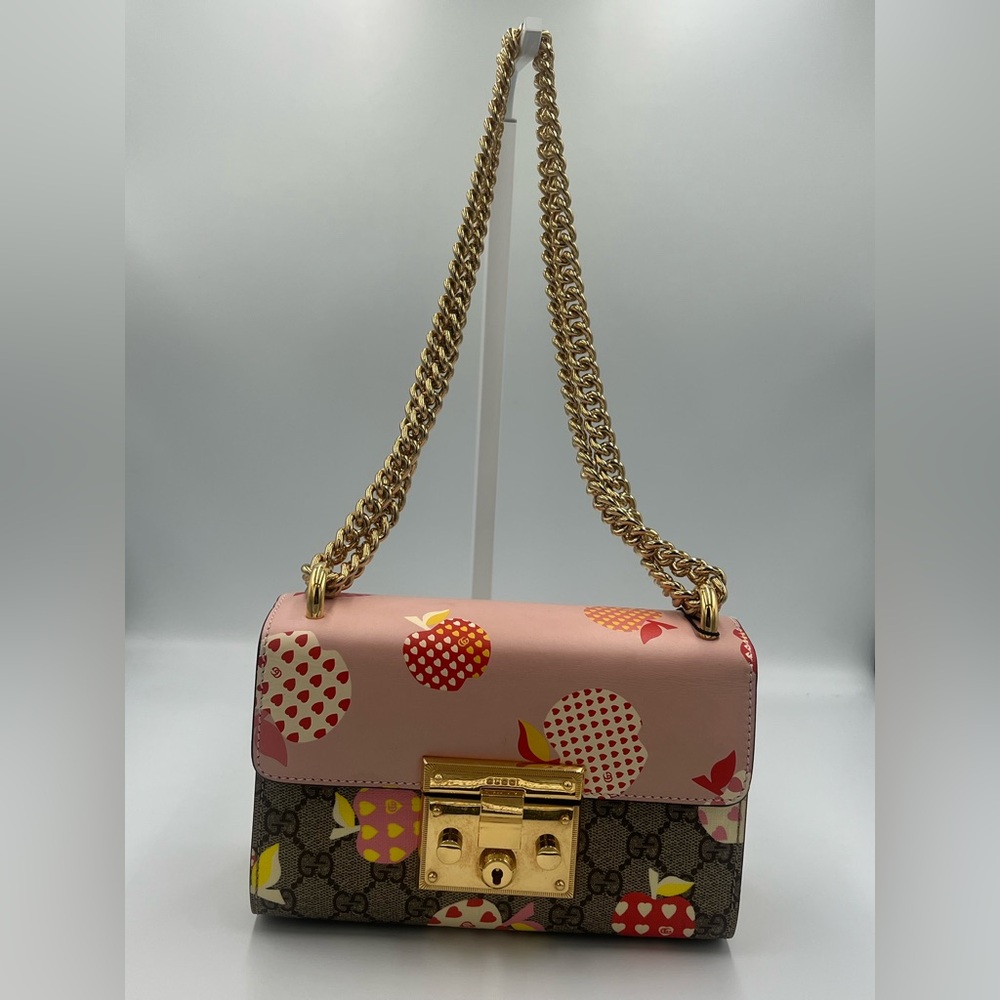 Authentic Gucci Padlock small GG Supreme shoulder bag